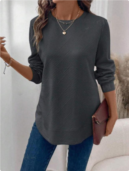 Women's Crew Neck Casual Long Sleeve Shirt