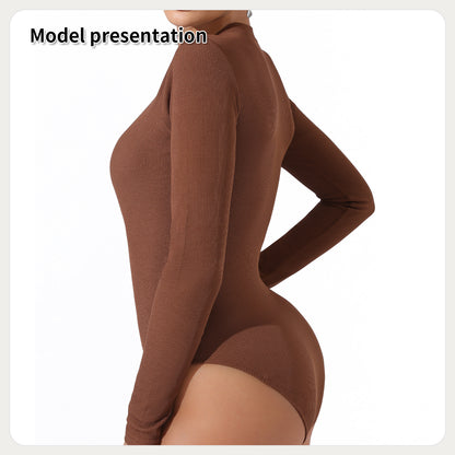 Women's Fashion Simple Solid Color Bodysuit