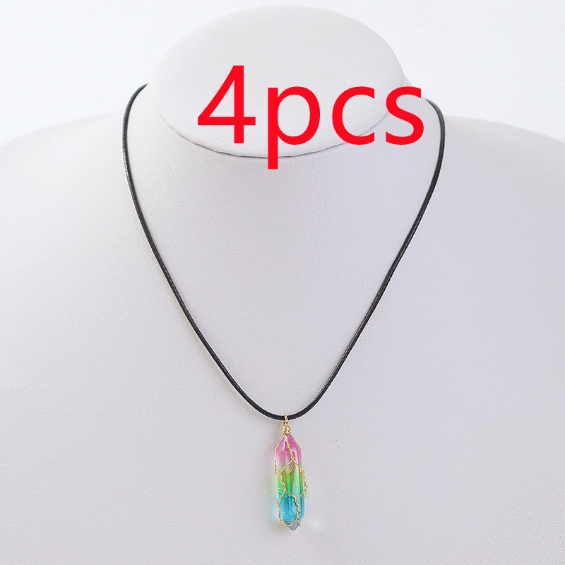 Women's Transparent Geometric Diamond Crystal Necklace